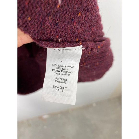 Men's Crew Neck Long Sleeve Sweater Red Size One - Picture 5 of 5